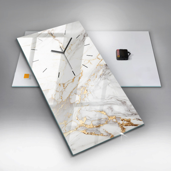 Ceas vertical de perete din sticlă Marmură decorativă