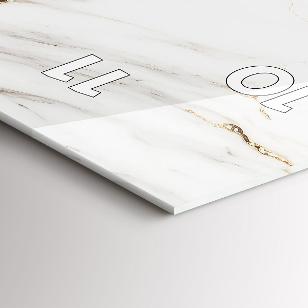 Ceas vertical de perete din sticlă Marmură decorativă