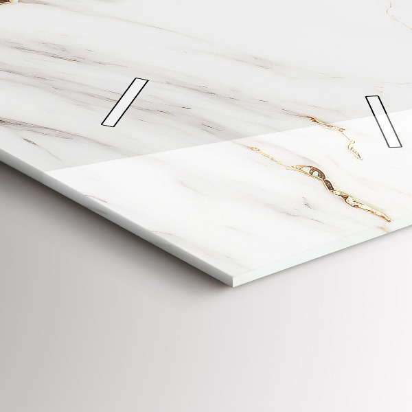 Ceas vertical de perete din sticlă Marmură decorativă