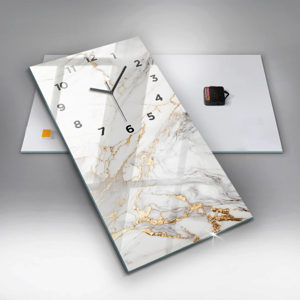 Ceas vertical de perete din sticlă Marmură decorativă
