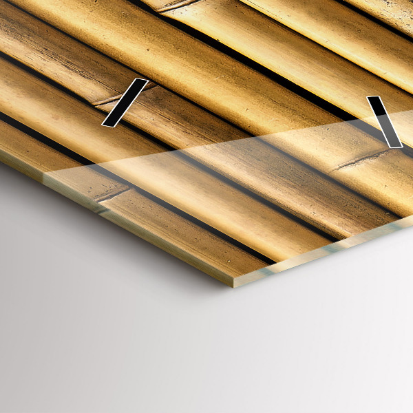 Ceas vertical de perete din sticlă Bețe de bambus