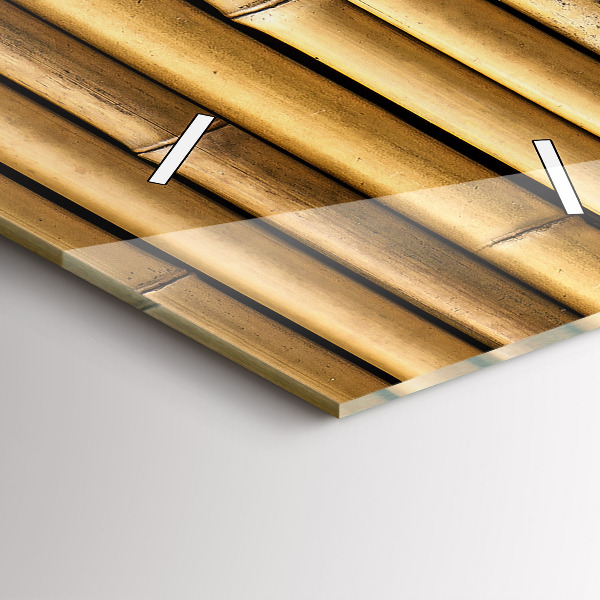 Ceas vertical de perete din sticlă Bețe de bambus