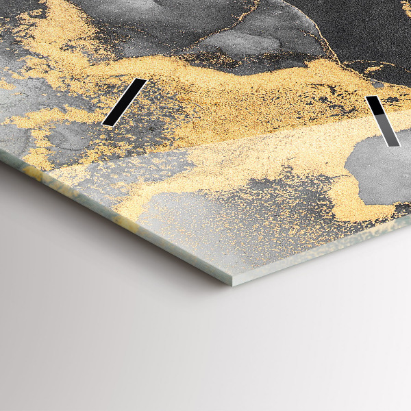 Ceas vertical de perete din sticlă Marmură artistică