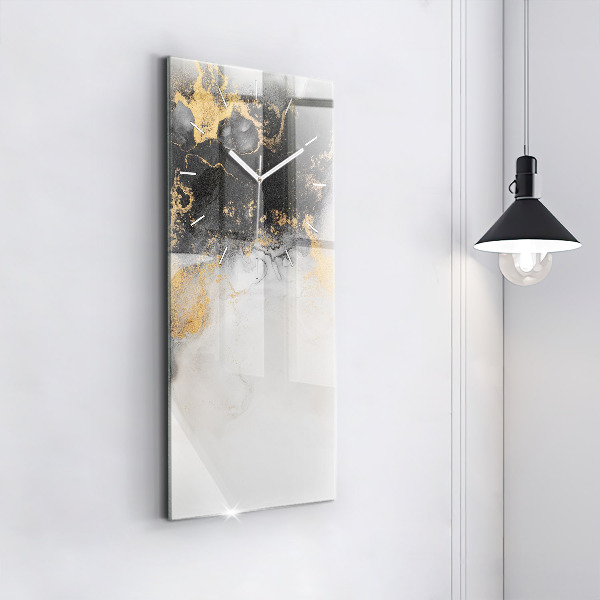 Ceas vertical de perete din sticlă Marmură artistică