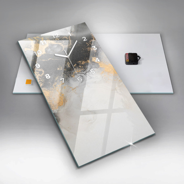Ceas vertical de perete din sticlă Marmură artistică
