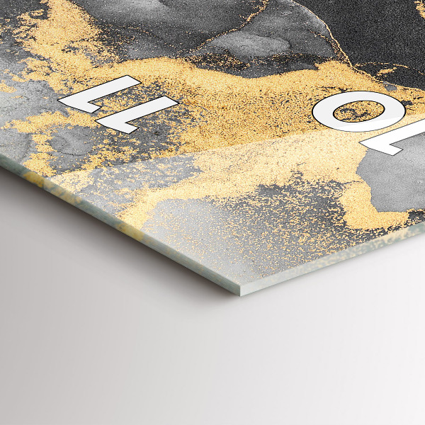 Ceas vertical de perete din sticlă Marmură artistică