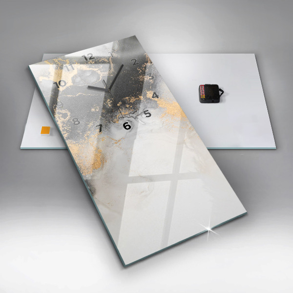 Ceas vertical de perete din sticlă Marmură artistică
