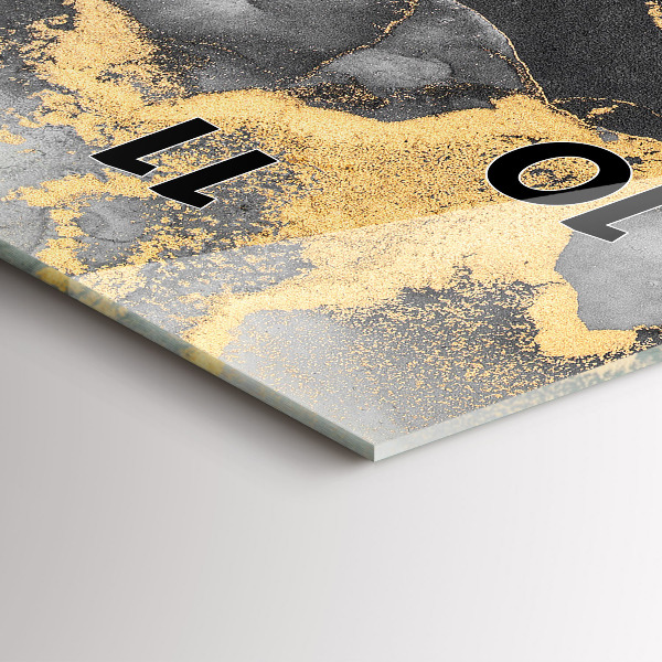 Ceas vertical de perete din sticlă Marmură artistică