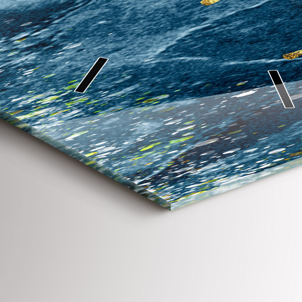 Ceas vertical de perete din sticlă Model decorativ și auriu