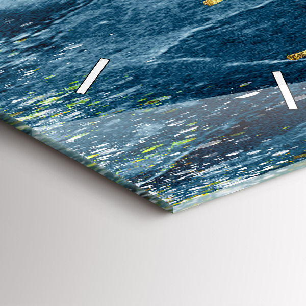 Ceas vertical de perete din sticlă Model decorativ și auriu