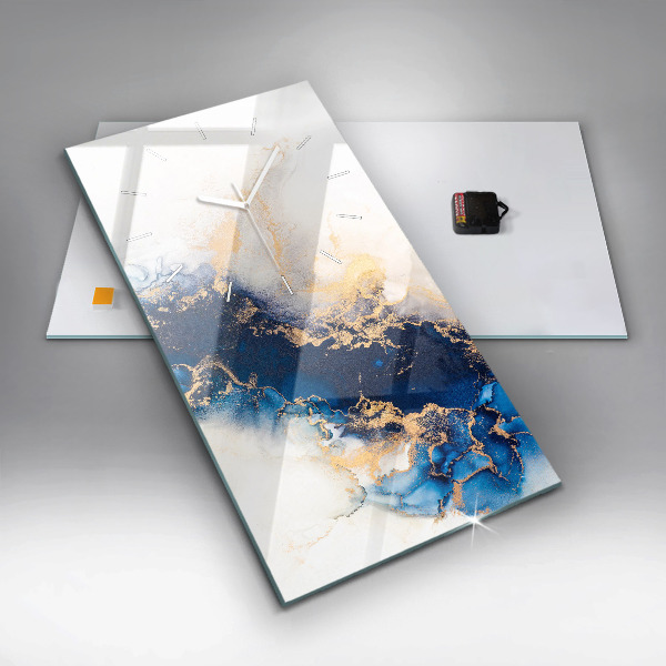 Ceas vertical de perete din sticlă Model de marmură