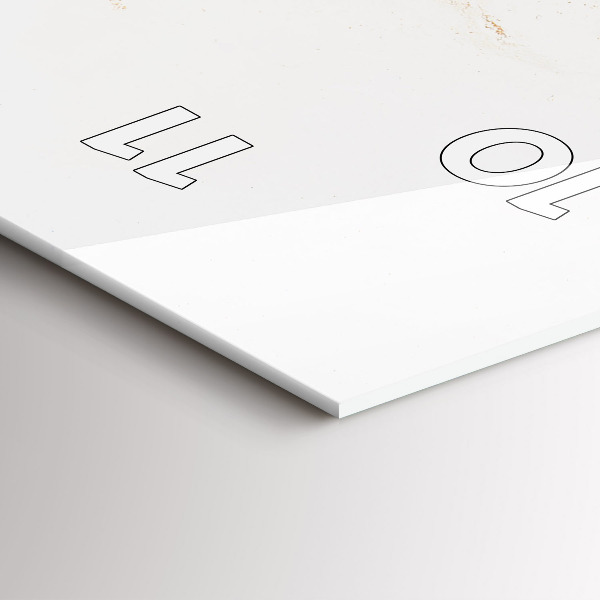 Ceas vertical de perete din sticlă Model de marmură