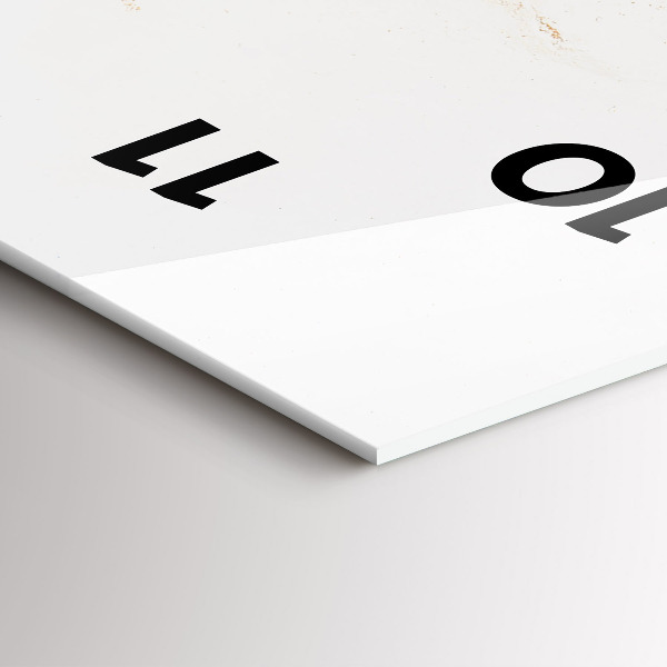 Ceas vertical de perete din sticlă Model de marmură