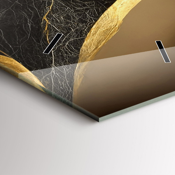 Ceas vertical de perete din sticlă Abstracție elegantă