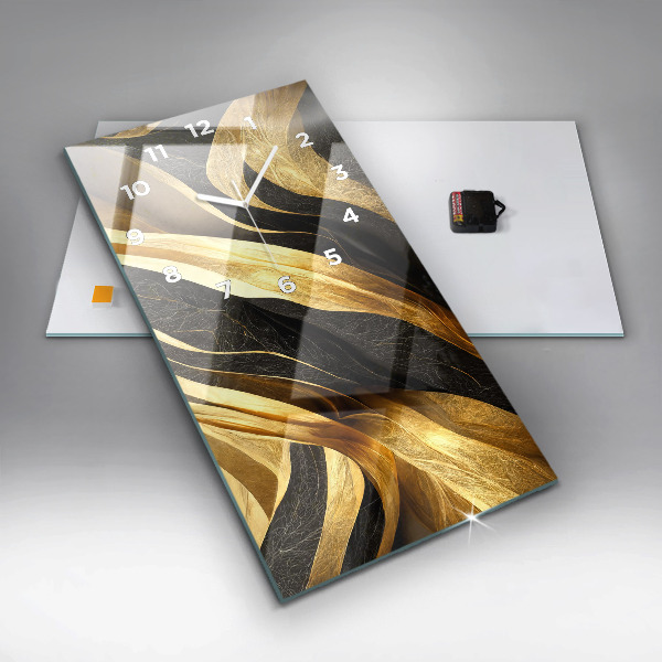 Ceas vertical de perete din sticlă Abstracție elegantă