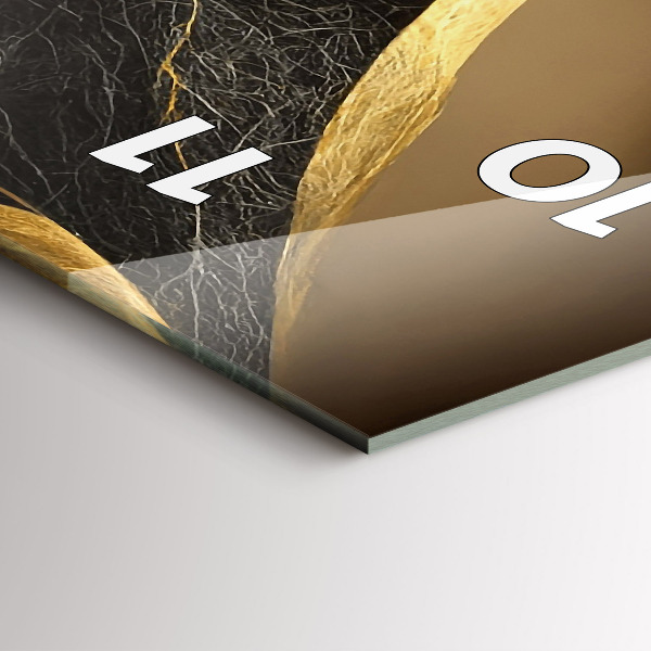 Ceas vertical de perete din sticlă Abstracție elegantă