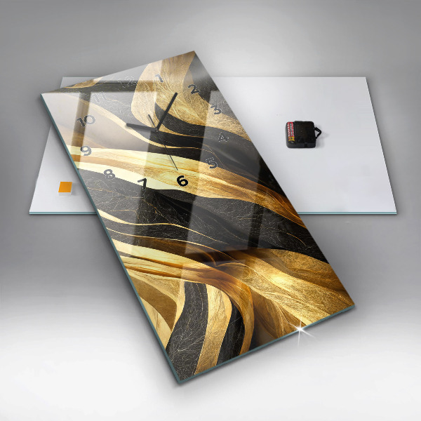 Ceas vertical de perete din sticlă Abstracție elegantă