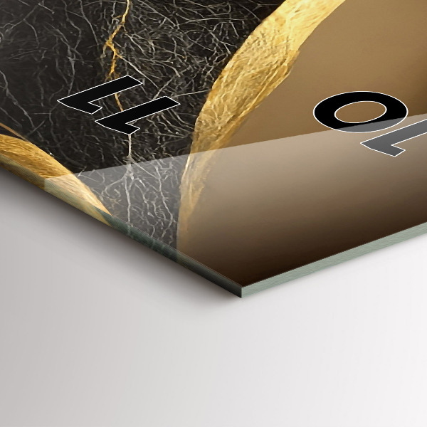 Ceas vertical de perete din sticlă Abstracție elegantă