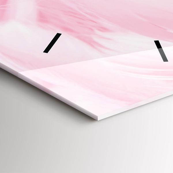 Ceas vertical de perete din sticlă Pene – abstracție