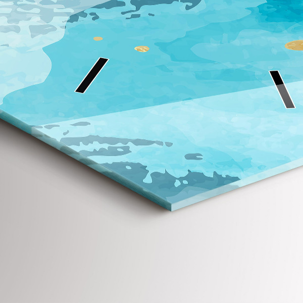 Ceas vertical de perete din sticlă Mișcări de perie