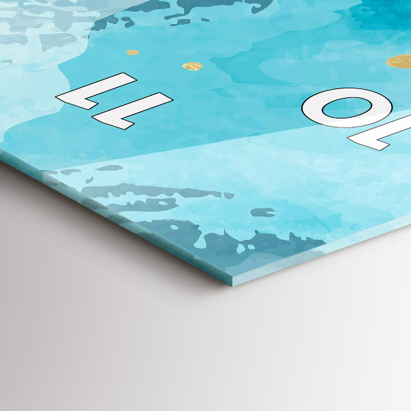 Ceas vertical de perete din sticlă Mișcări de perie