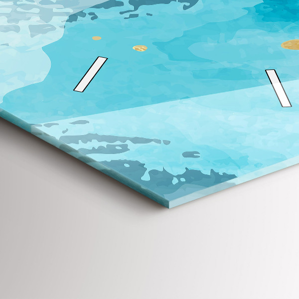 Ceas vertical de perete din sticlă Mișcări de perie