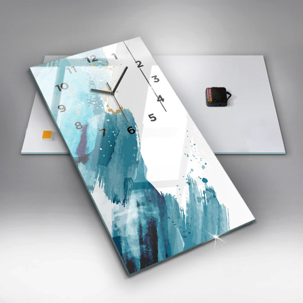 Ceas vertical de perete din sticlă Mișcări de perie