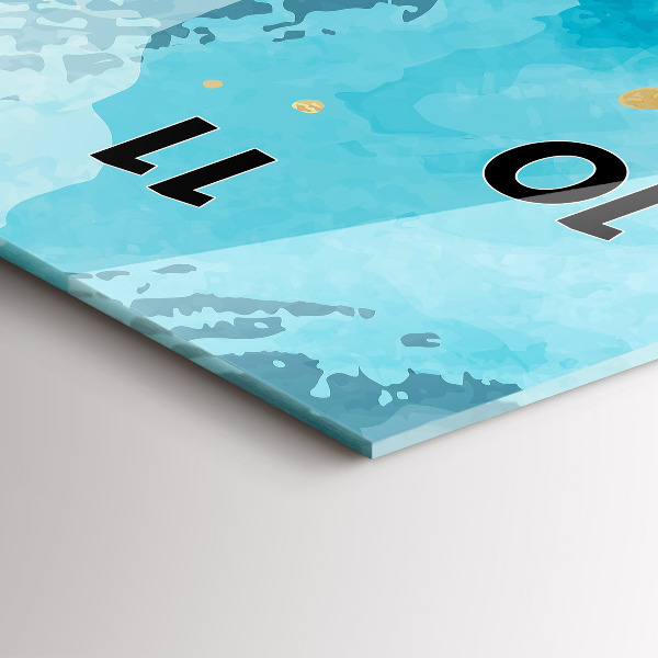 Ceas vertical de perete din sticlă Mișcări de perie