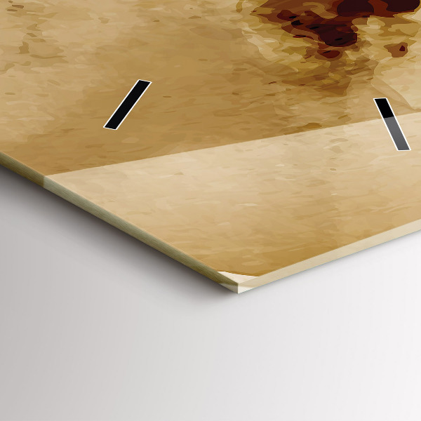 Ceas vertical de perete din sticlă Pete de abstracție