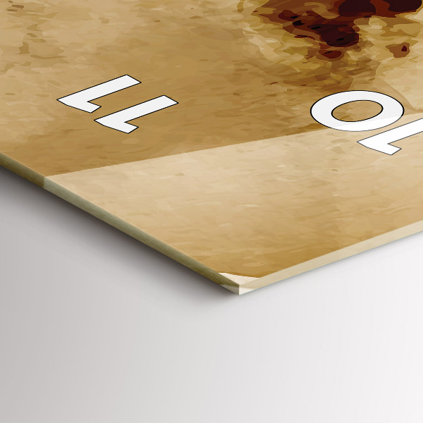 Ceas vertical de perete din sticlă Pete de abstracție