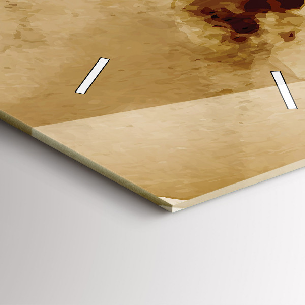 Ceas vertical de perete din sticlă Pete de abstracție