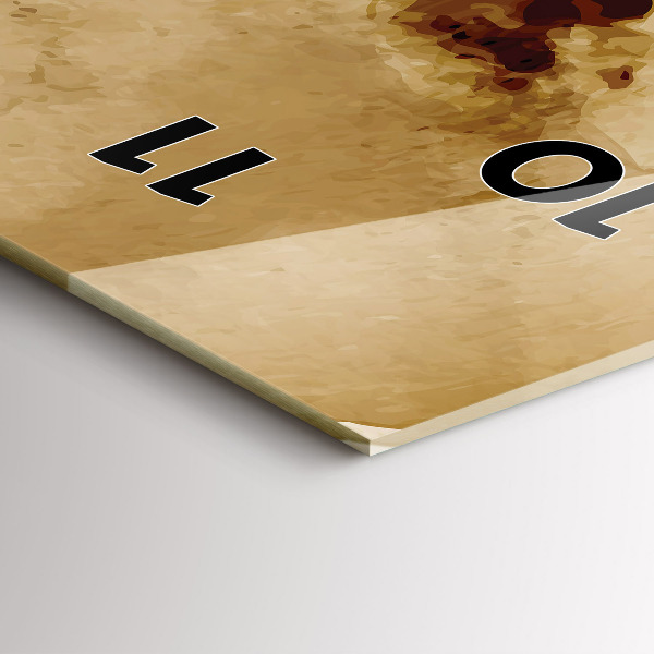 Ceas vertical de perete din sticlă Pete de abstracție