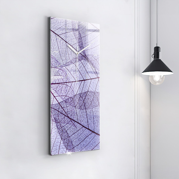 Ceas vertical de perete din sticlă Frunze – natura