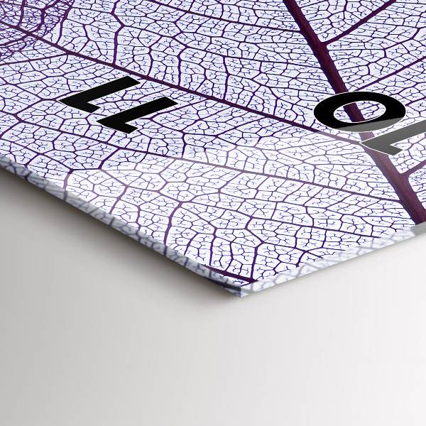 Ceas vertical de perete din sticlă Frunze – natura