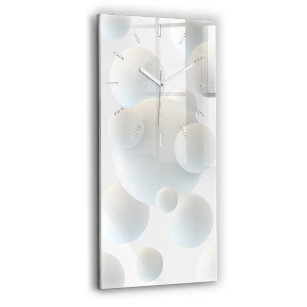 Ceas vertical de perete din sticlă Mingi de abstracție