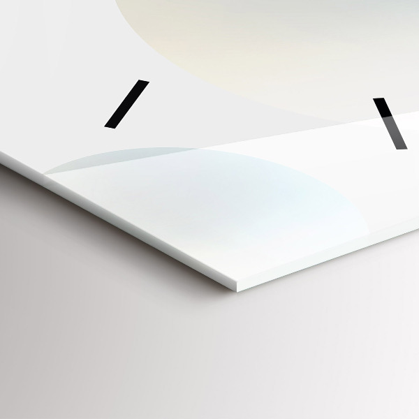 Ceas vertical de perete din sticlă Mingi de abstracție