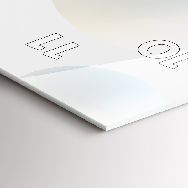 Ceas vertical de perete din sticlă Mingi de abstracție