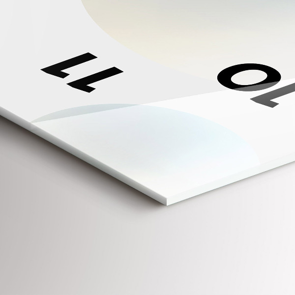 Ceas vertical de perete din sticlă Mingi de abstracție