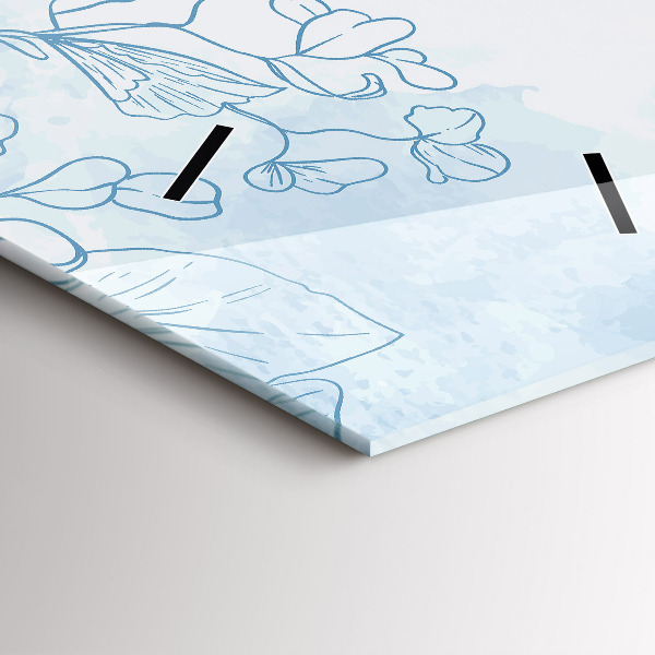 Ceas vertical de perete din sticlă Schița plantei