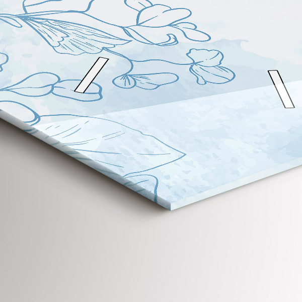 Ceas vertical de perete din sticlă Schița plantei