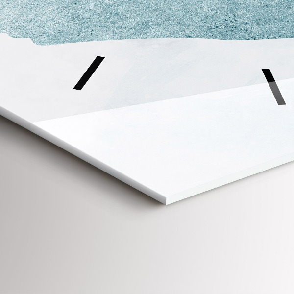 Ceas vertical de perete din sticlă Balenă abstractă