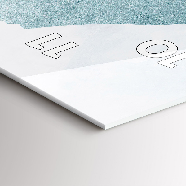 Ceas vertical de perete din sticlă Balenă abstractă