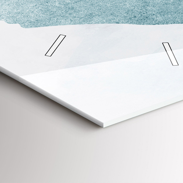 Ceas vertical de perete din sticlă Balenă abstractă