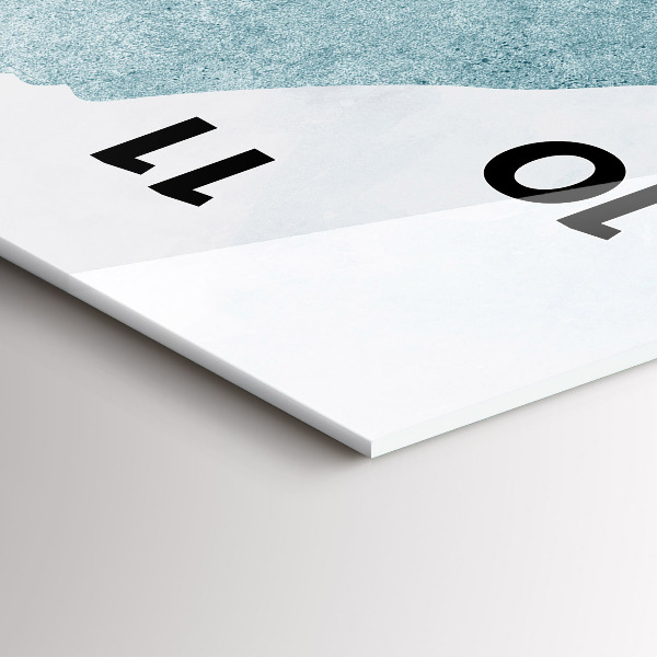 Ceas vertical de perete din sticlă Balenă abstractă