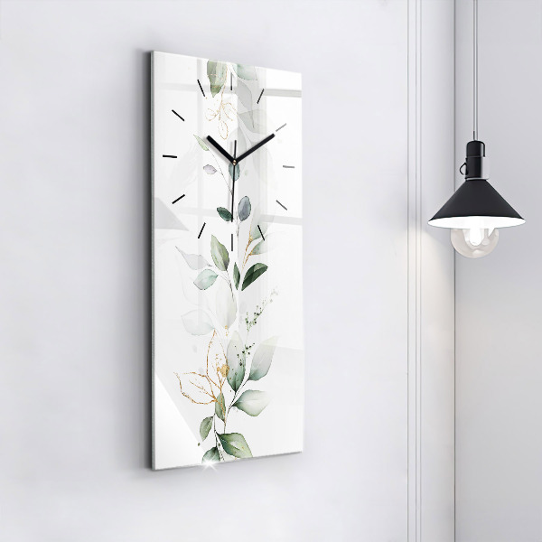 Ceas vertical de perete din sticlă Lasă abstractia