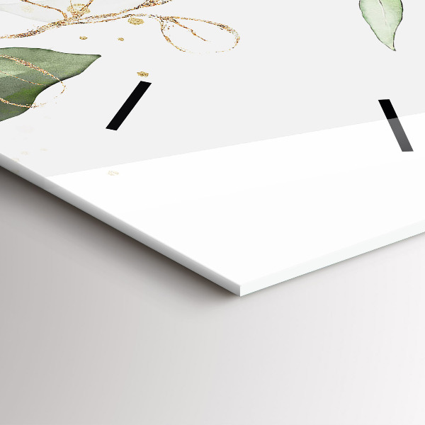 Ceas vertical de perete din sticlă Lasă abstractia