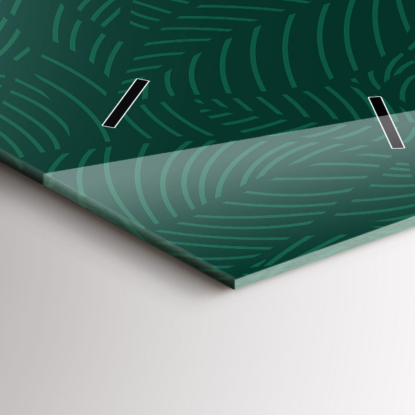 Ceas vertical de perete din sticlă Model de frunze