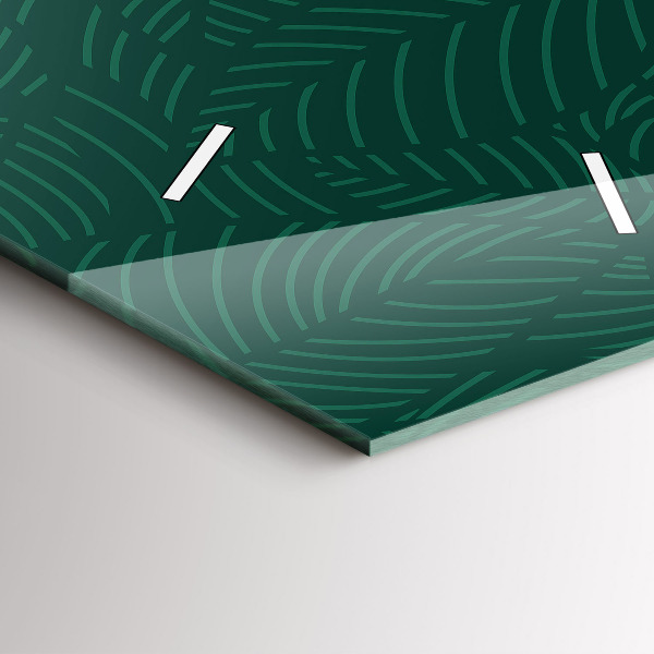 Ceas vertical de perete din sticlă Model de frunze