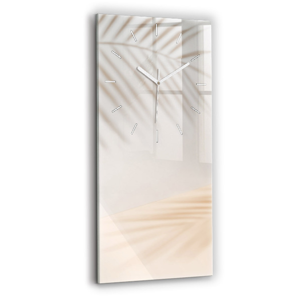 Ceas vertical de perete din sticlă Abstracție cremoasă