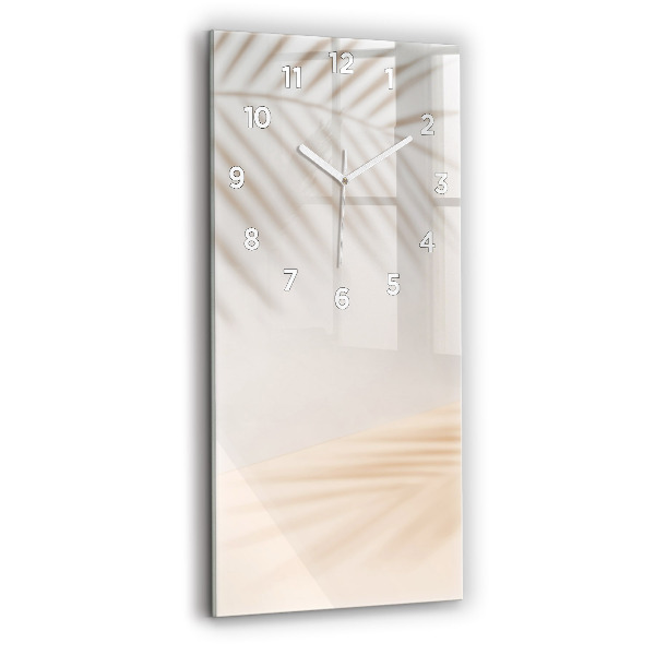 Ceas vertical de perete din sticlă Abstracție cremoasă